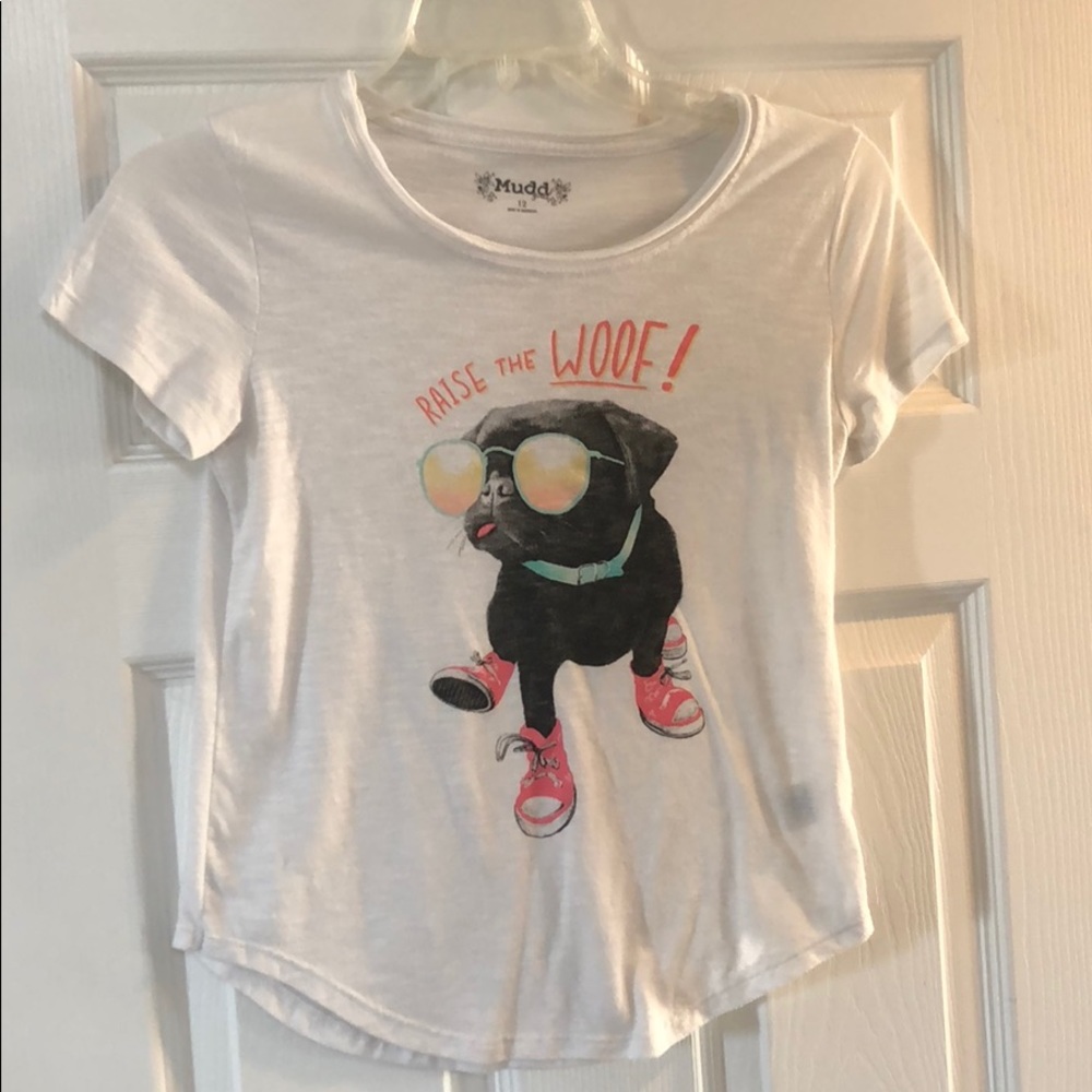 “Raise the woof!” Girls shirt